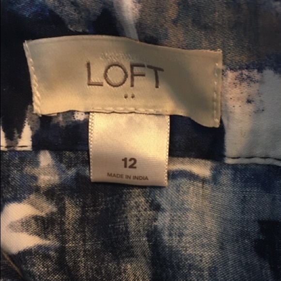 Ann Taylor Loft  blue/gray mini skirt - Picture 4 of 9